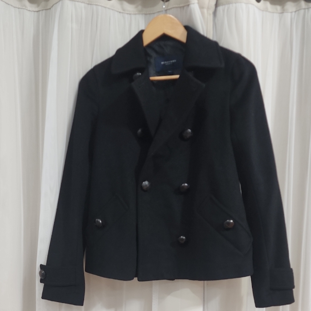 Men's Black Peacoat